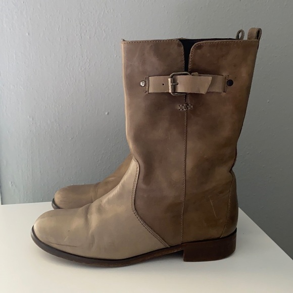 J Crew Short Billie Distressed Leather Boots - Picture 1 of 15